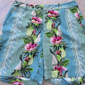 Scotch & Soda Pool Side Floral  Printed  Shorts Pink and Blue Size XS